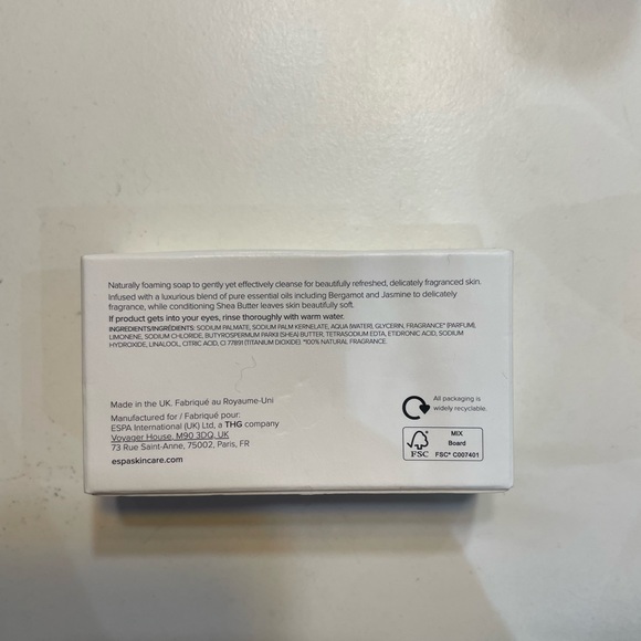 ESPA Bergamot & Jasmine Cleansing Bar - 30g - Picture 2 of 2